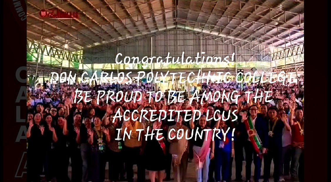 Congratulations, Don Carlos Polytechnic College, Mindanao, and Dr. Gemma Quimpang, for the successful accreditation visit last September 2–4, 2026!
